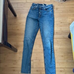 Rag & Bone Indigo Button-Fly Jeans 25